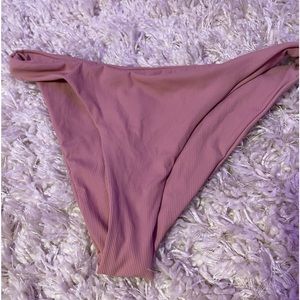 dusty pink ribbed bikini bottoms, women’s small